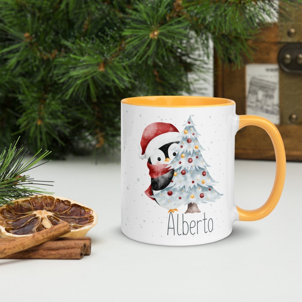 Taza Navidad Personalizada Arbol Pingu Nanetes - Nanetes